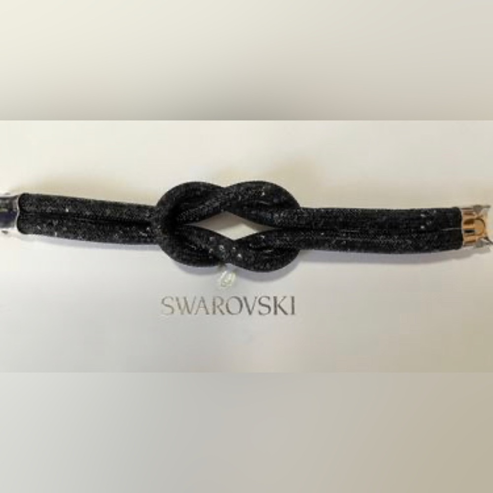 Swarovski Stardust Grey Knot Bracelet - Black